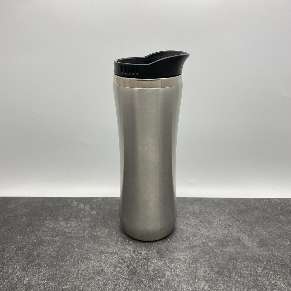 Vintage Mr. Coffee Vacuum Travel Tumbler Stainless Steel‎ Coffee Mug Plastic Lid
